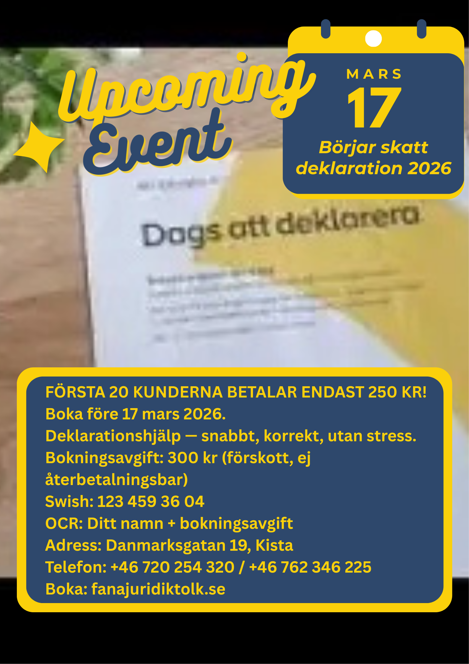 Få hjälp med deklarationen – första 20 kunderna betalar bara 250 kr! - 1